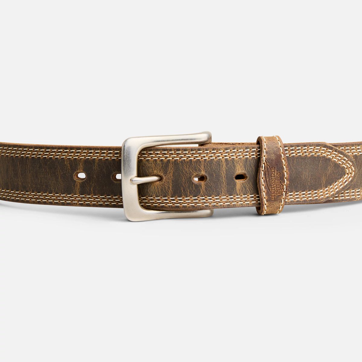 Dreifach genähtes Leder Gürtel