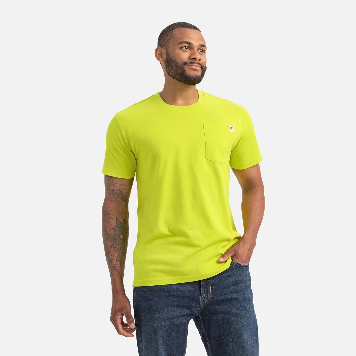 T-Shirt mit Kurzarm und Tasche
