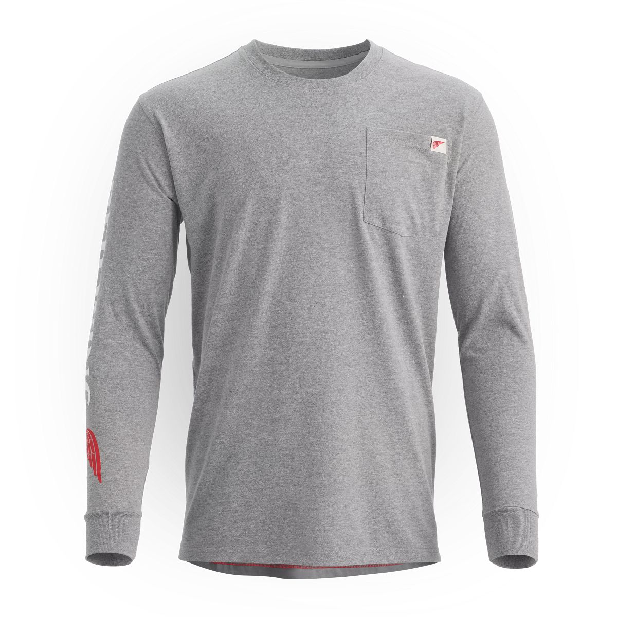 Langarm-T-Shirt mit Tasche und Ärmel-Print